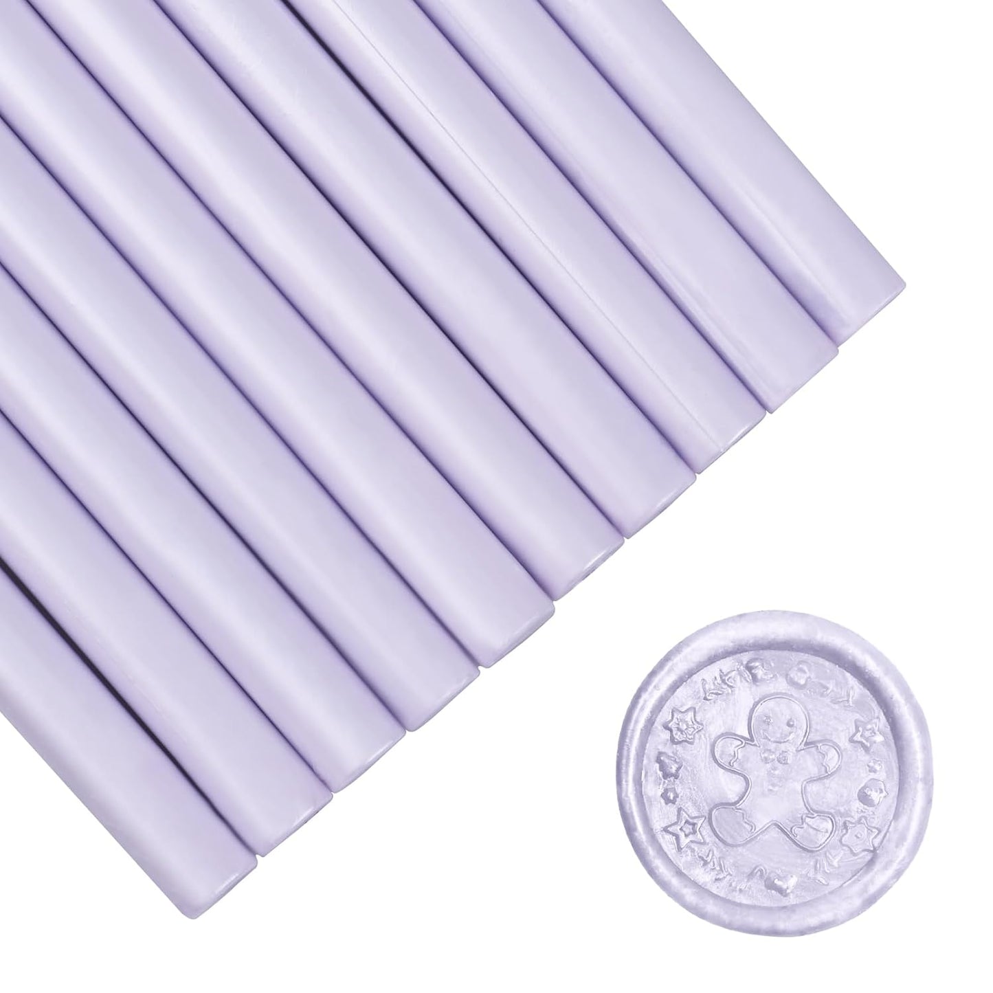 Glue Gun Sealing Wax Sticks for Wax Seal Stamp -Light Purple, Great for Wedding Invitations, Cards Envelopes, Snail Mails, Wine Packages, Christmas Gift Ideas, Pack of 10