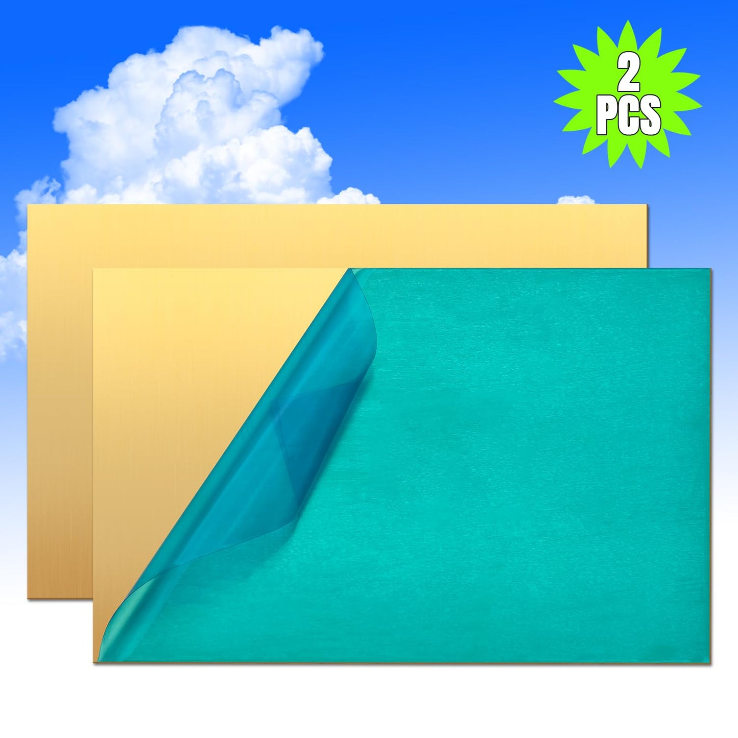 Brass Sheet,4" x 6"-18 Gauge(1mm) Thickness,99.9% Pure Brass Plates for DIY, Jewelry, Electrical, Repair, Industrial(2 Pac）