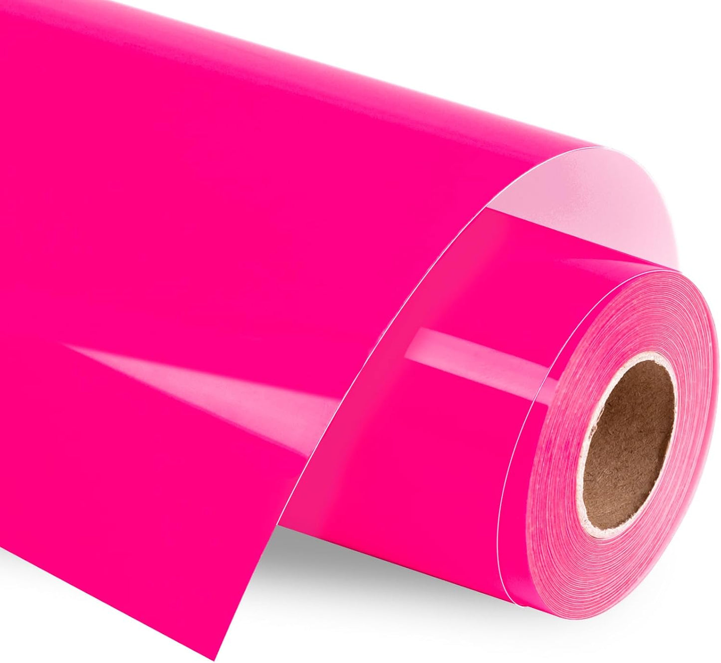 VINYL FROG Heat Transfer Vinyl Roll HTV Vinyl - 12" x12ft Hot Pink Iron on Vinyl for T-Shirts, Heat Press Vinyl for DIY Craft Designs (Hot Pink)