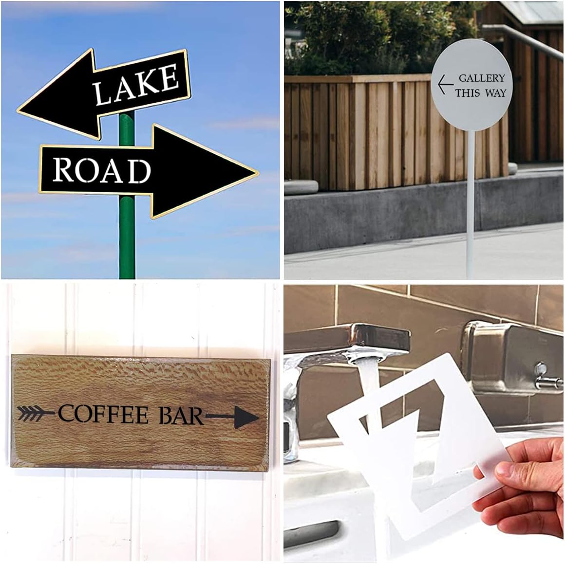 3 Inch Alphabet Letter Stencils for Painting - 70 Pack Letter and Number Stencil Templates with Signs for Painting on Wood, Reusable Letters and Numbers Stencils for Chalkboard Wood Signs & Wall Art