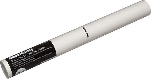 Bienfang Sketching & Tracing Paper Roll, White, 18 Inches x 20 Yards - for Drawing, Trace, Sketch, Sewing Pattern