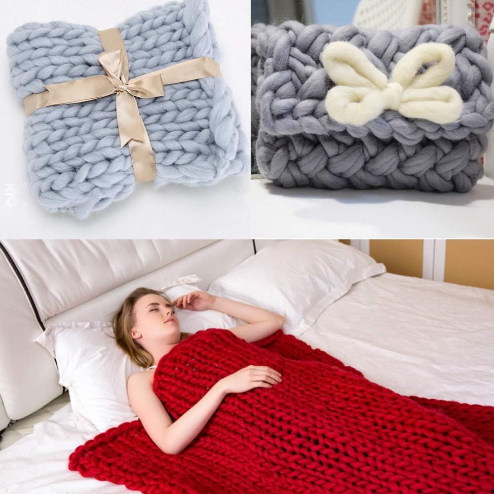 3.53oz Wool Roving Yarn, Wool Felting Supplies, Pure Wools, Chunky Yarn, Spinning Wool Roving for Needle Felting Wet Felting DIY Hand Spinning (Light Coffee)