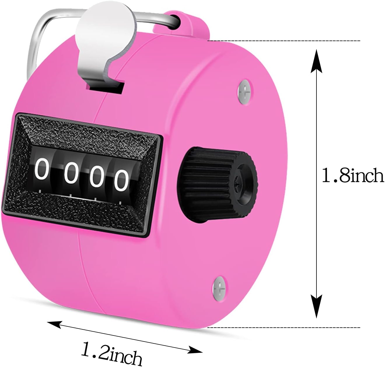 12 Pcs Hand Tally Counter 4-Digit Lap Counter Clicker, Manual Mechanical Handheld Pitch Click Counter with Finger Ring for School Golf & Knitting Row Croche