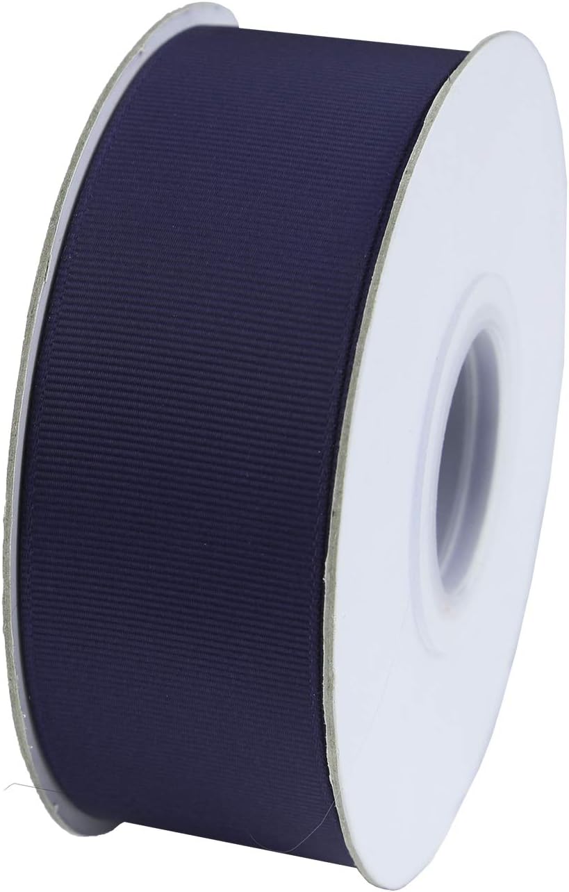 ITIsparkle 11/2" Inch Grosgrain Ribbon 25 Yards-Roll Set for Gift Wrapping Cake Decoration Party Favor Hair Braids Hair Bow Baby Shower Decoration Floral Arrangement Craft Supplies, Navy Ribbon