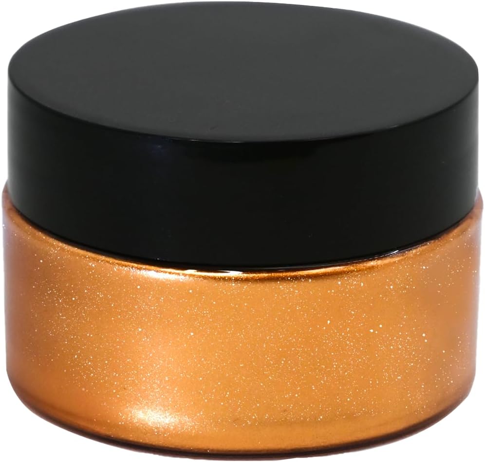 Shimmer Metallic Acrylic Paint Metallic Chalk Paste 1.7oz/50ml, Ideal for Wood/T-Shirts/Glass/Stone, DIY Crafts Projects Glitter Pearlescent Golden Pigment Suitable for Beginners Artists (Bronze)