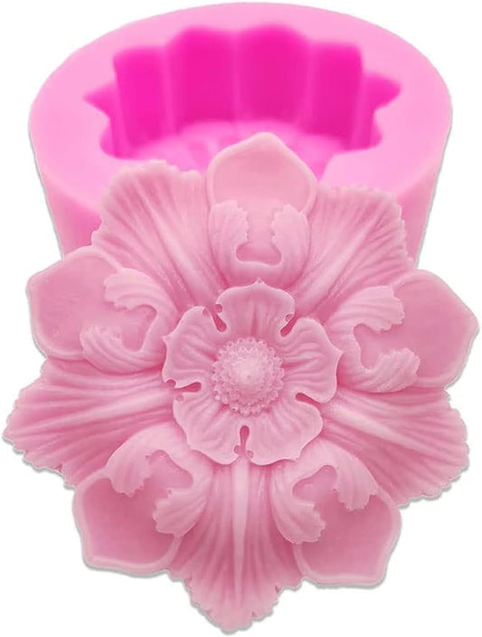 3D Silicone Soap Molds Flower Shape Silicone Mold for Soap Making Soap Bath Bomb Mold Shapes DIY Handmade Decorating Mould Tools
