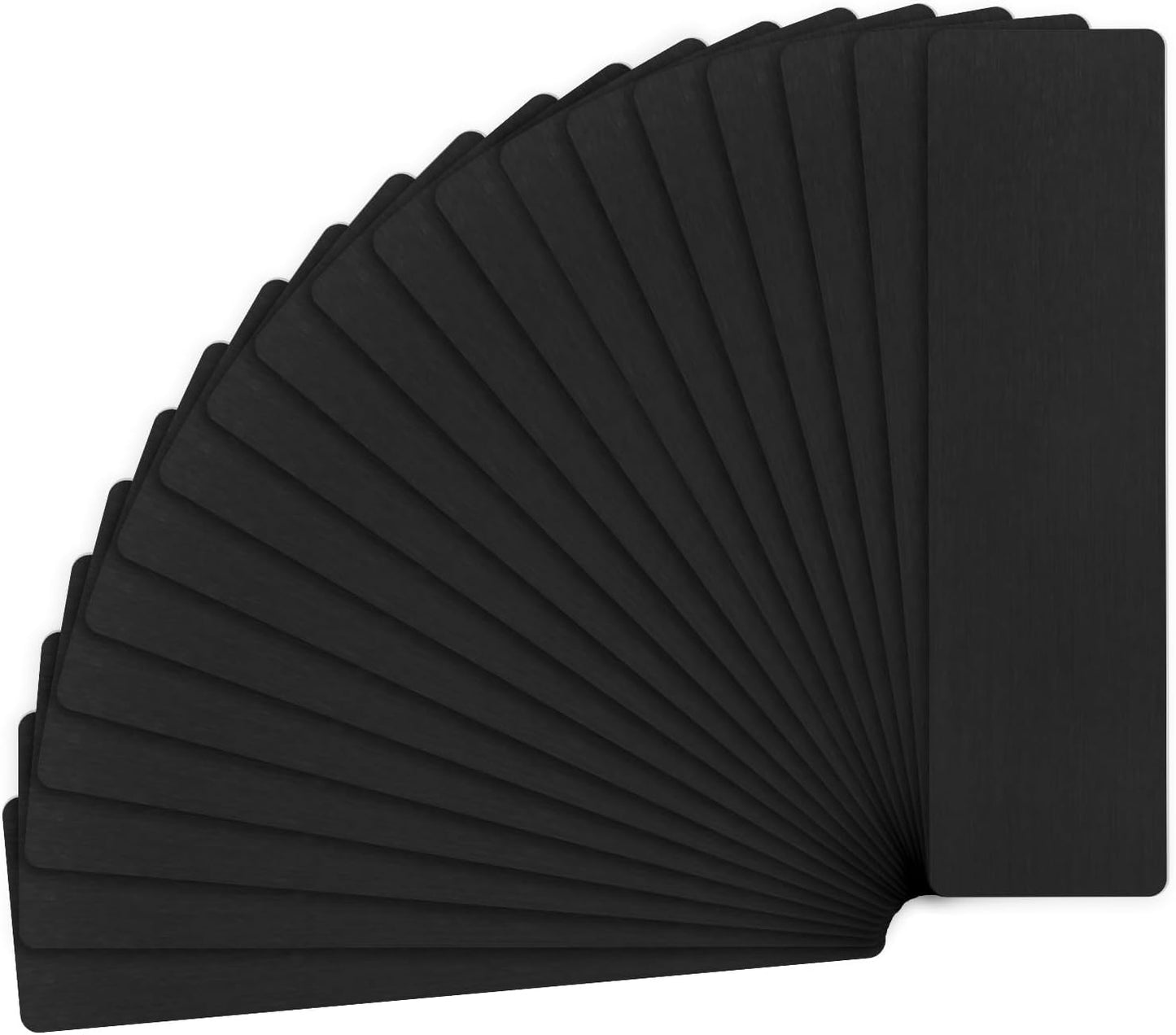 20-Pack Anodized Aluminium Laser Engraved Mount Metal Plate 3x1x0.02 Inch Engraver Blank Anodized Aluminum Sheets for DIY Laser Printing/Home/Office[Black]