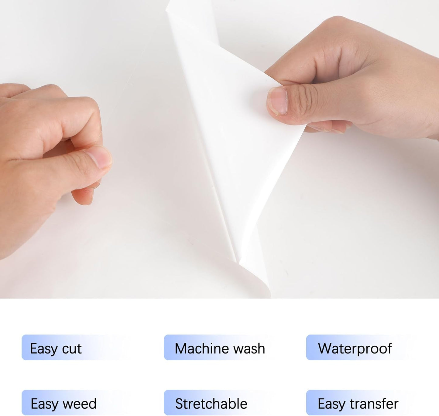 RENLITONG Matte White Iron on Vinyl Roll - 12Inch x 13ft HTV Heat Transfer Vinyl for T-Shirt, HTV Rolls for All Cutter Machine - Easy to Cut & Weed for Heat Transfer Design