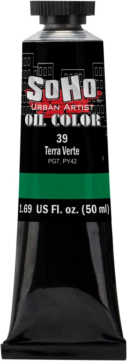 Soho Urban Artist Oil Paint - Terre Verte, 50 ml Tube - Best Valued Oil Colors for Painting, Excellent Pigment Load