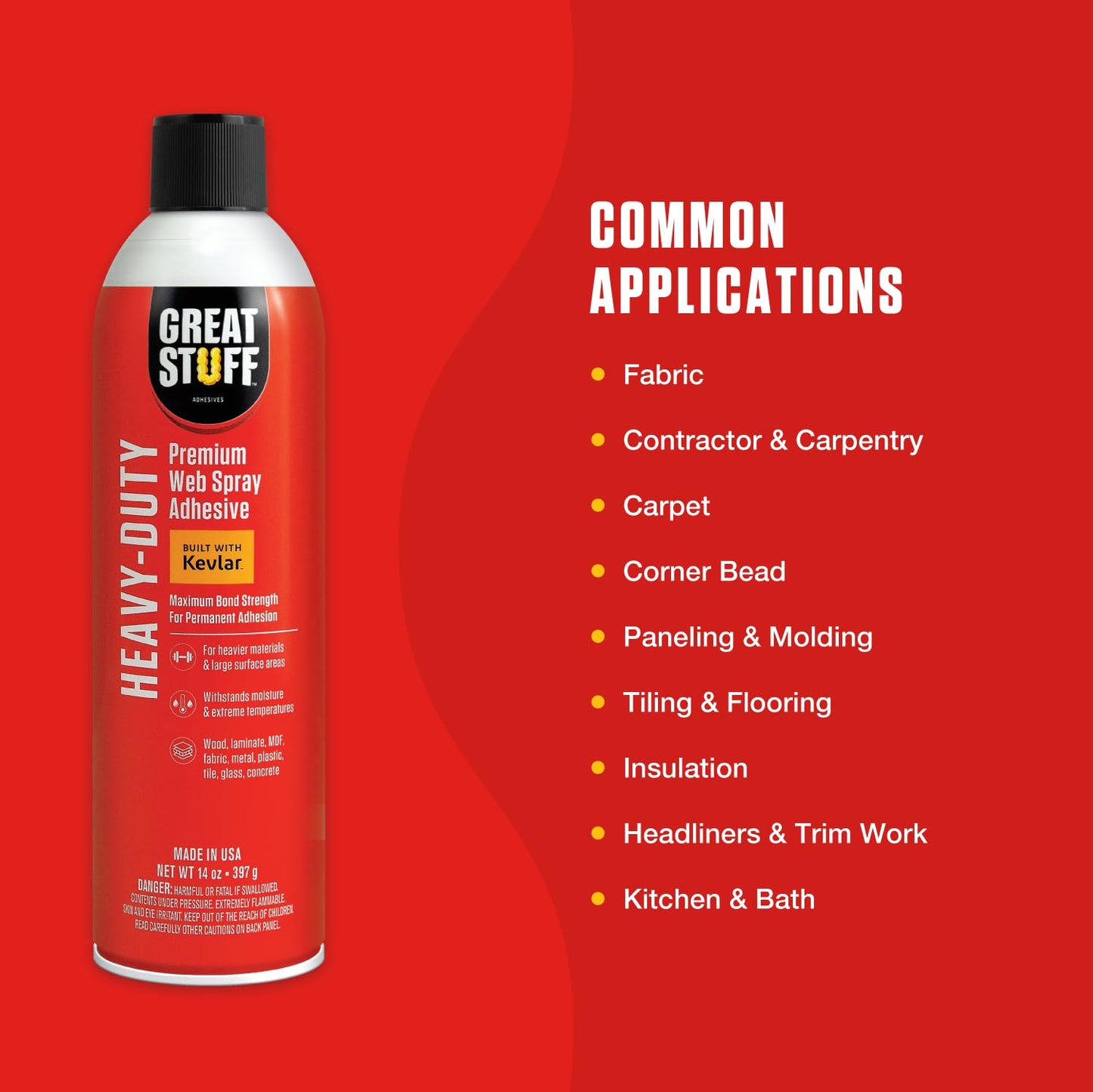 Great Stuff™ Heavy-Duty Web Adhesive 3-Pack - 14 oz - Aerosol