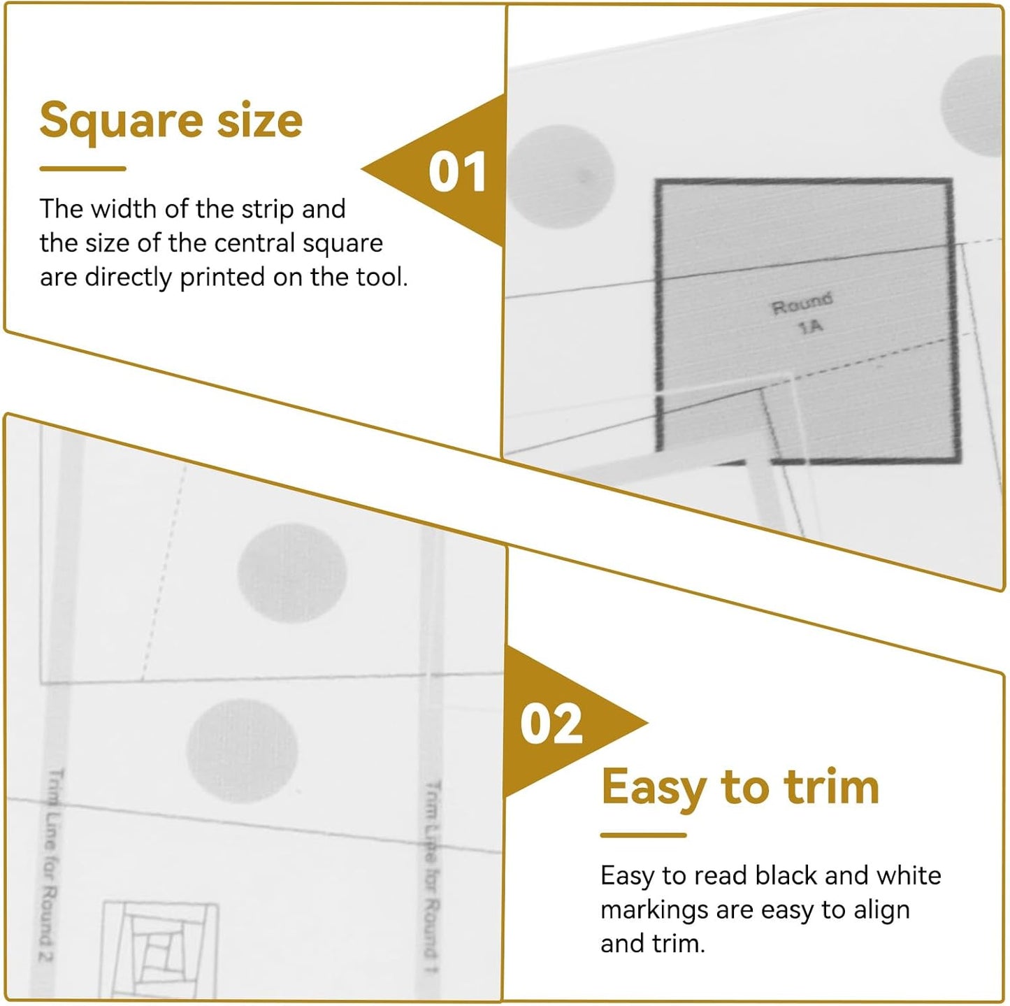 Sewing Rulers, Quilting Rulers Quilting Rulers Curvy Log Cabin Trim Tool Finished Blocks Quilting Template Patchwork Sewing DIY Ruler Quilting Rulers [10 inch]