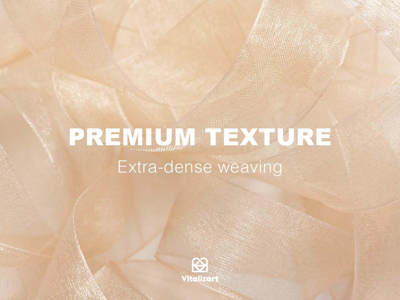 Vitalizart Organza Sheer Ribbon 1 inch x 30 Yd Cream White Rose Gold & Silver Handmade Fabric Ribbons for Gift Wrapping Christmas Tree Crafts Bows Wedding Invitations Wreaths Wrap