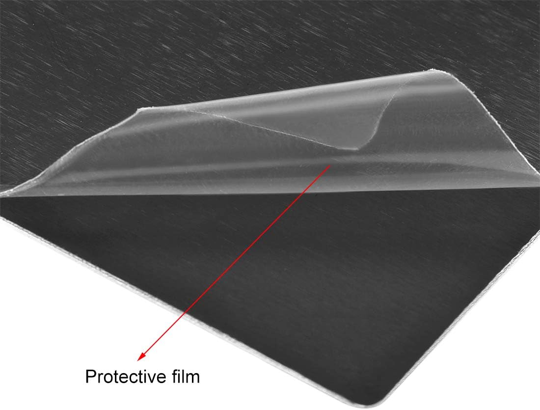 uxcell Blank Metal Card 66x45x1mm Anodized Aluminum Plate for DIY Laser Printing Engraving Black 5 Pcs