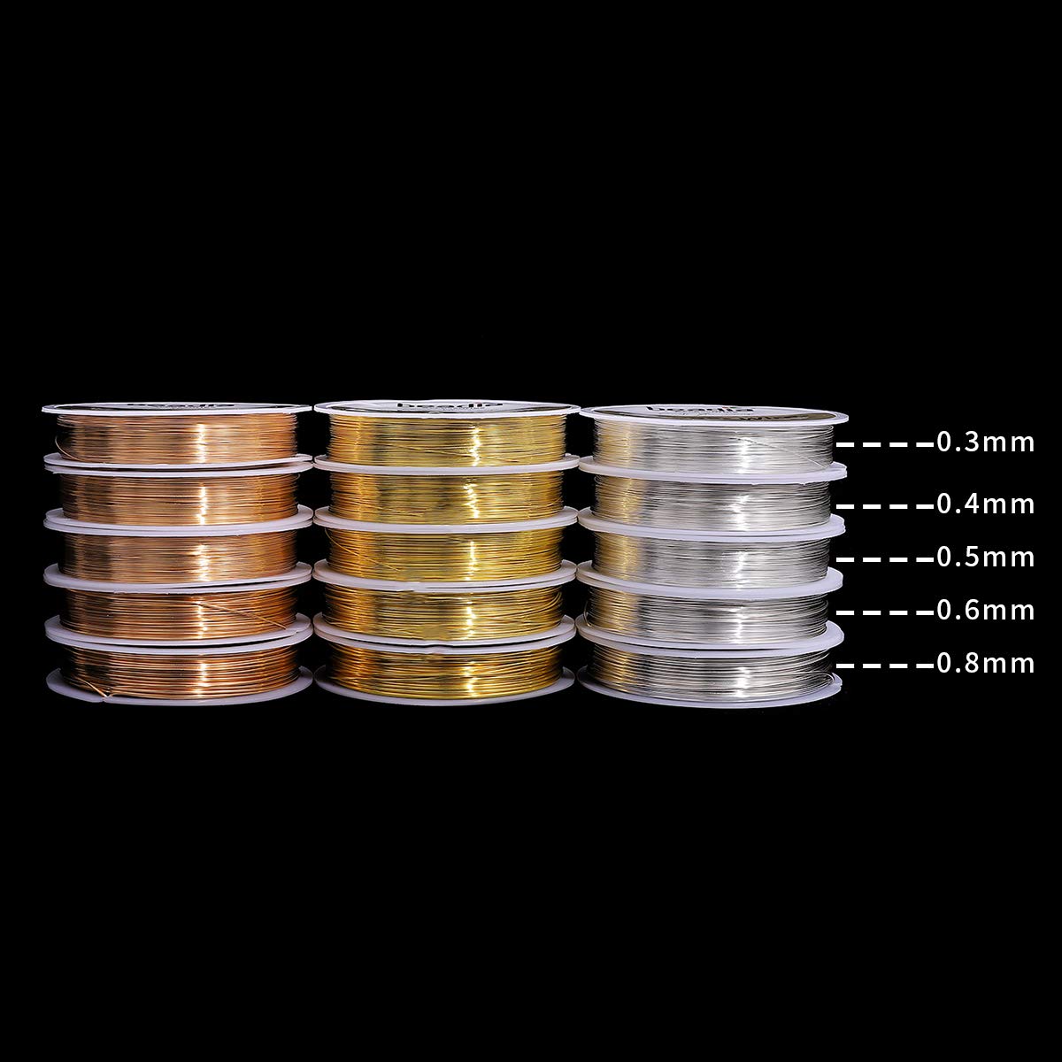 Silver Copper Wire 0.4mm Bead Cord for Bracelet Necklace Charm Beading Jewelry Making 27yard