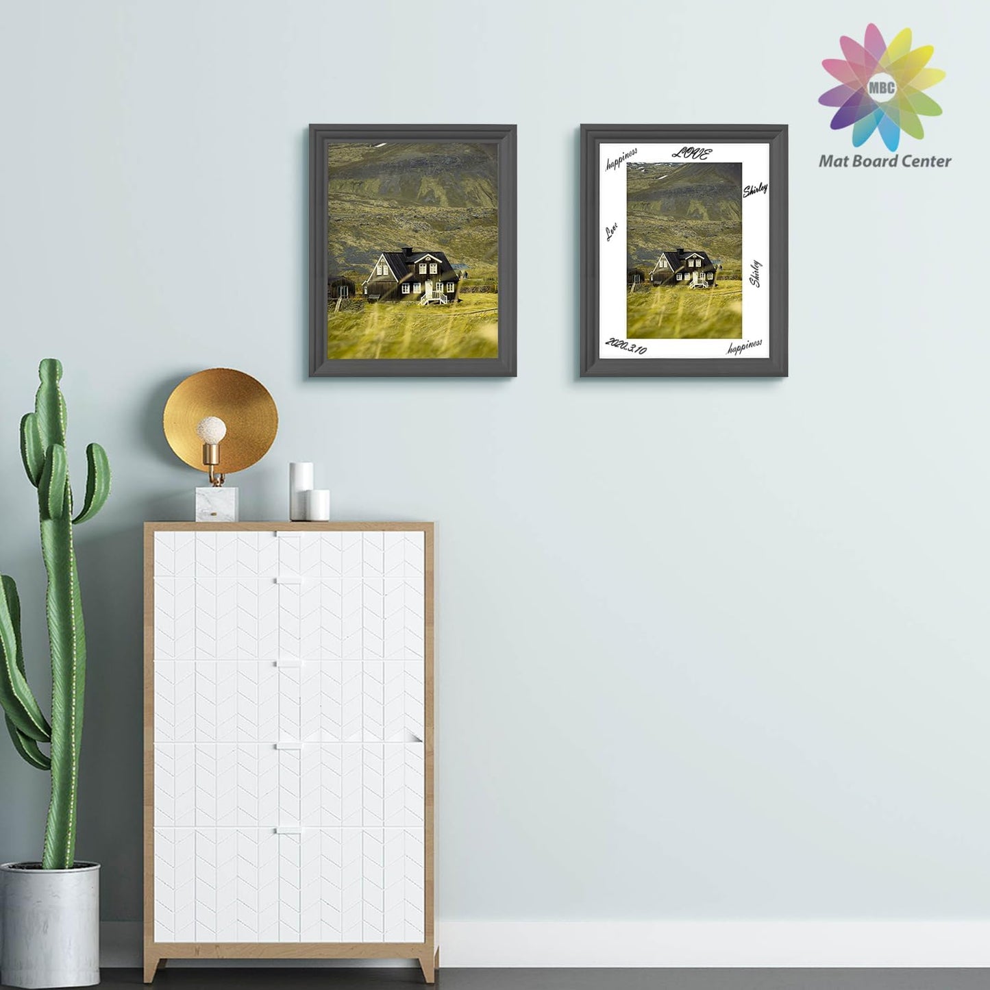 MBC Mat Board Center, 5 Pack 11X14 for 8X12 White Picture Mats Frame Mattes, Bevel Cut, Acid Free, 4-Ply Thickness