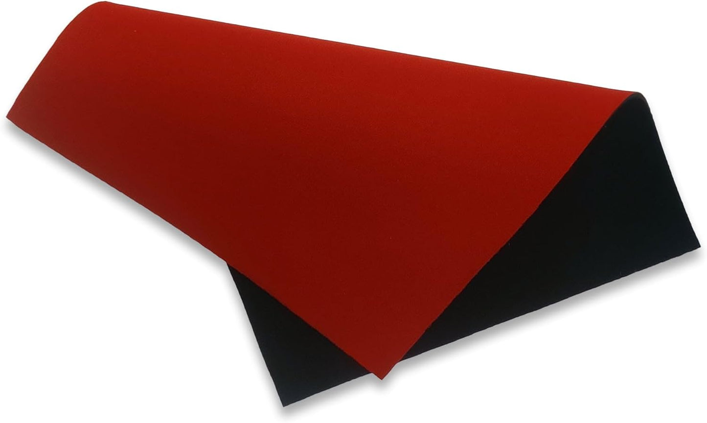 Neoprene Fabric Assortment Sample Patch Sheet Packs for Sewing Material Wetsuit Repair (3 Pack, 2mm Red)