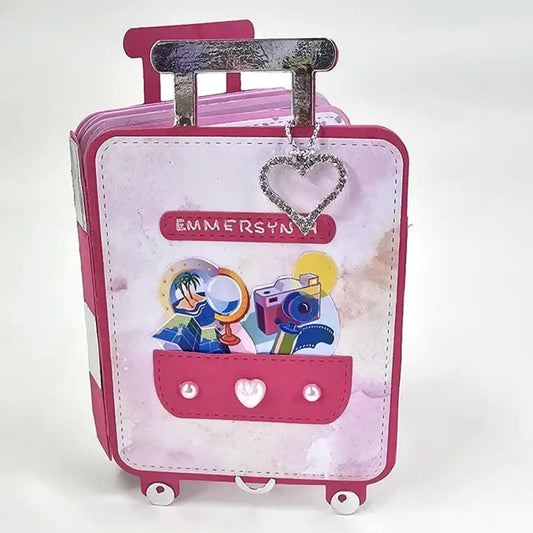 Cutting Dies Metal Stencils Scrapbooking Tools DIY Embossing Template for Paper Card Making Album Arts Crafts Supplies (Travel Suitcase-12.5x16.6cm)