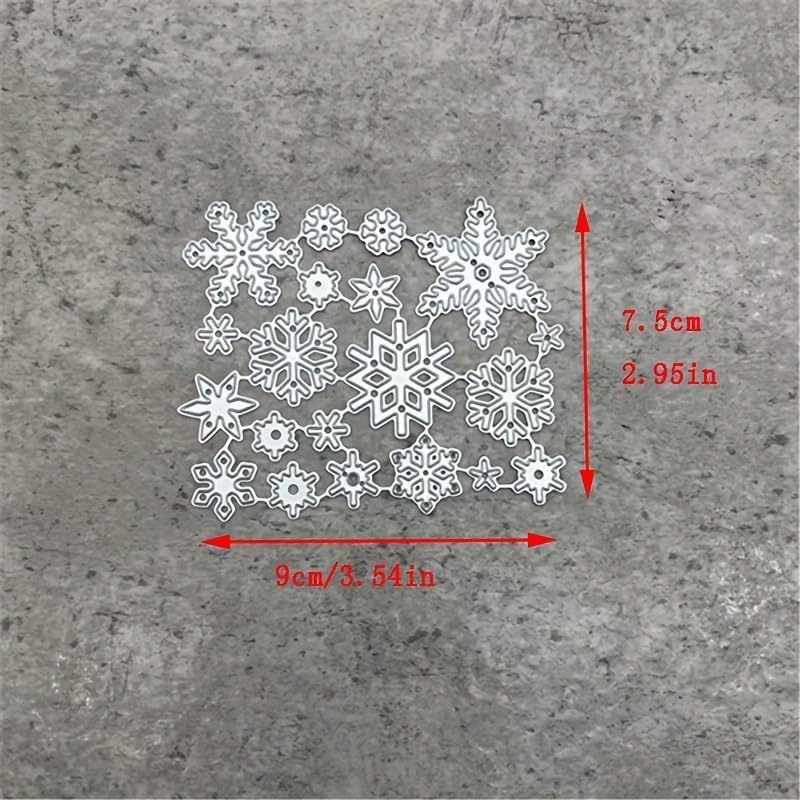 Lapoo Festivals Metal Cutting Die for Scrapbooking - Durable, Cut Stencils for DIY Scrapbook Photo Album Decorative Paper Card, Card Making Supplies, Embossing (Christmas Snowflake 3.5 x 3 in)