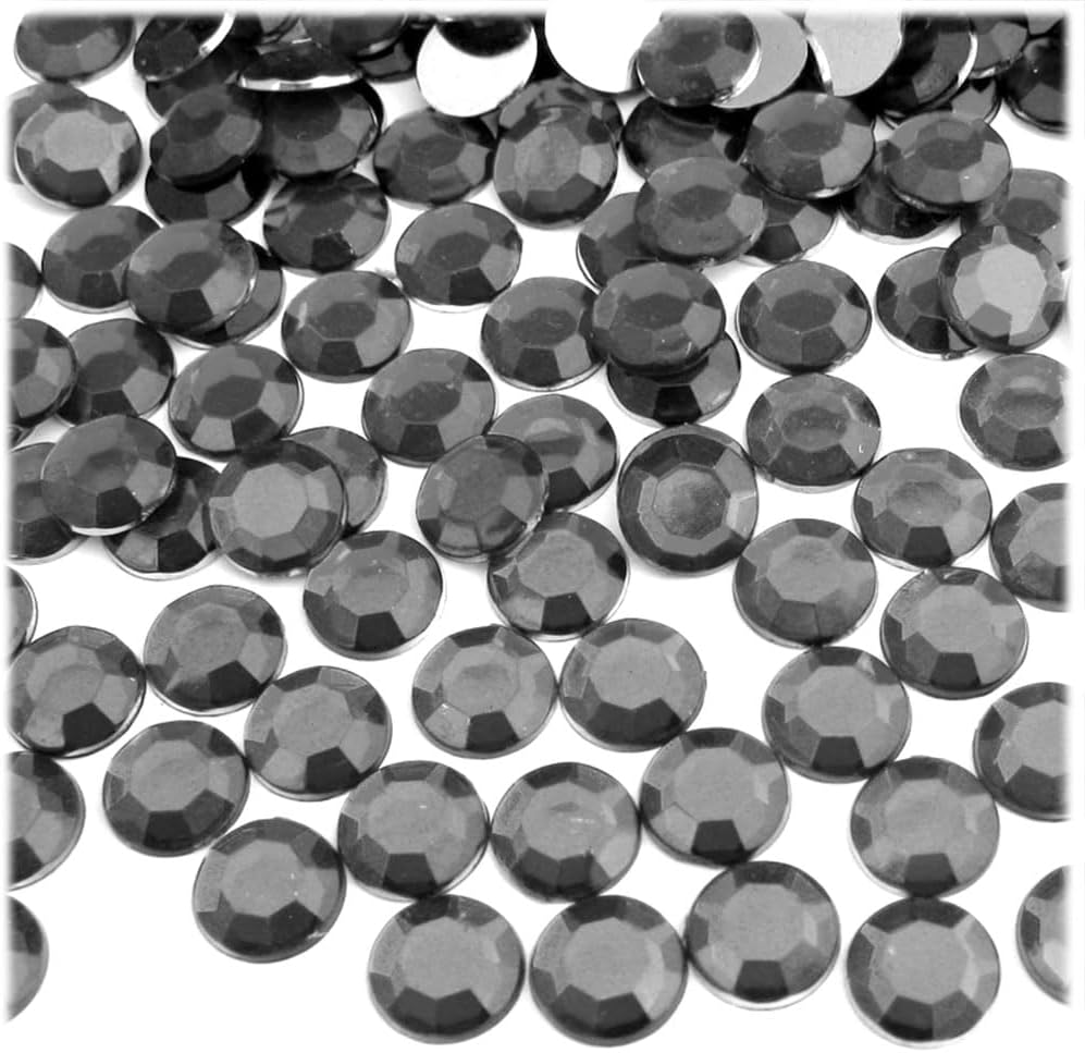 The Crafts Outlet 144pc Rhinestones Round 10mm - Flatback Orange