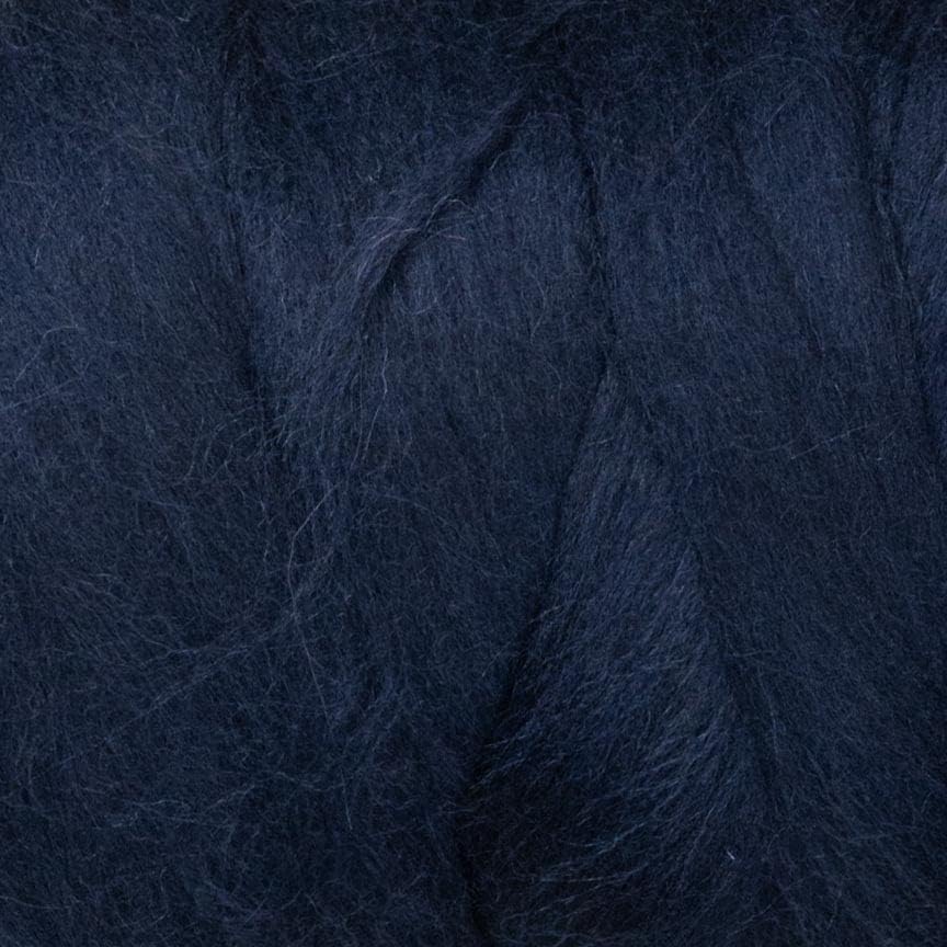 Colored Natural Wool roving, 1 lb. Best Wool for Needle Felting, Wet Felting, handcrafts and Spinning. (Blue Navy, 1 lb)