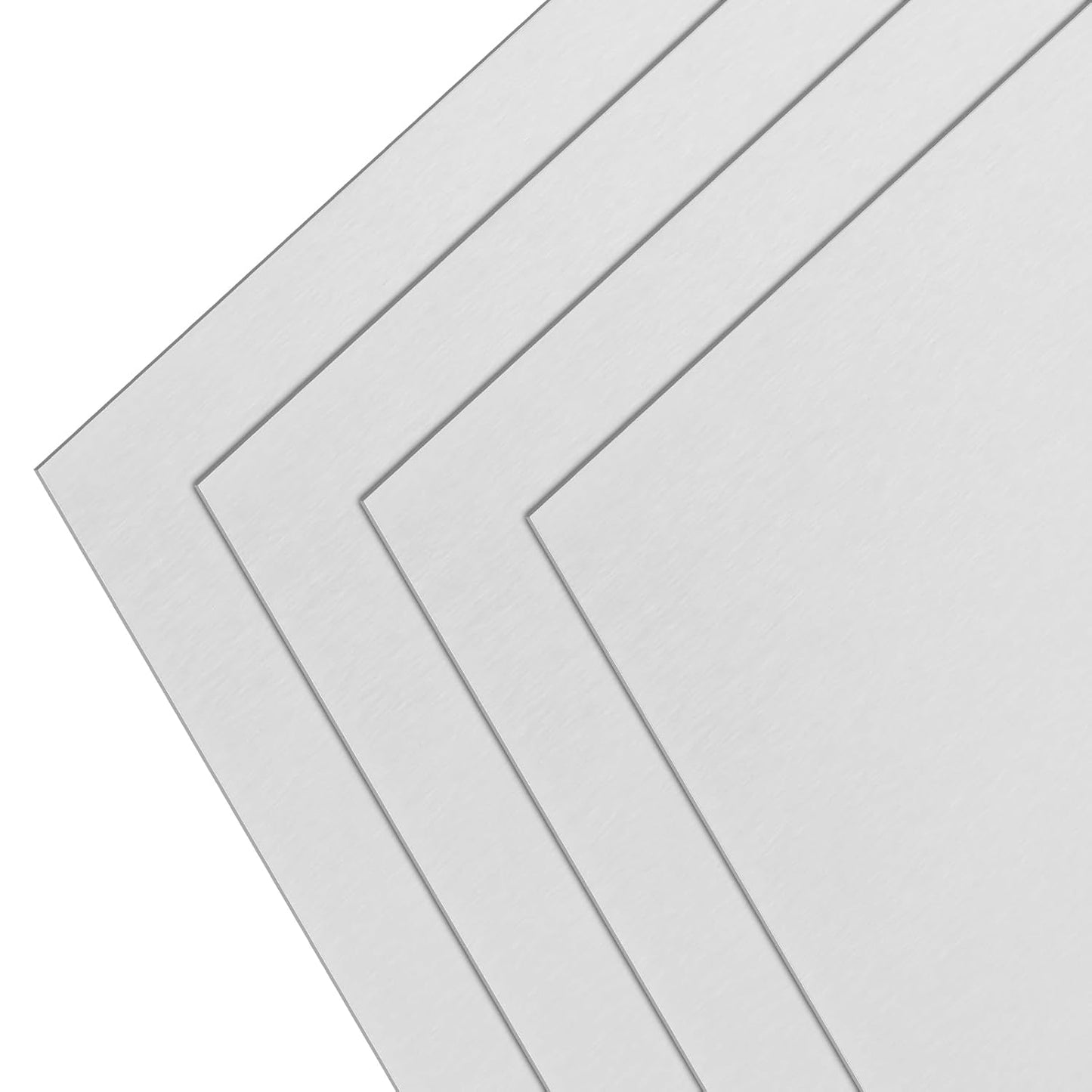 4Pcs 304 Stainless Steel Sheets Metal 6" x 6" x 1/64" (0.02") Inch 304 Stainless Steel Plates 0.50MM Stainless Steel Shim Stock Plates Metal Sheets for Crafting, DIY, Stovetop, Snow Frosted Surface