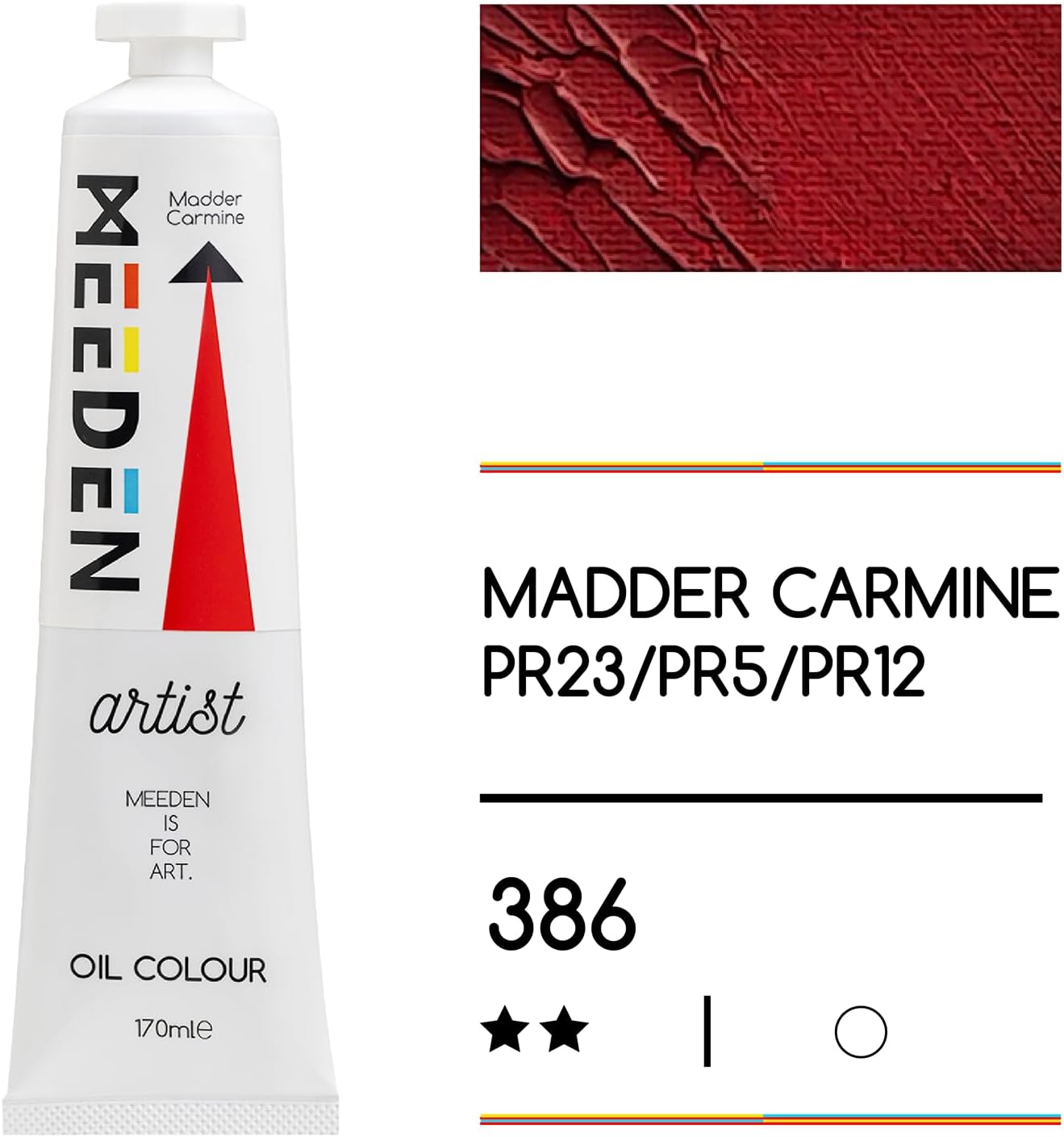 MEEDEN Artist Grade Oil Paint: Madder Carmine - 170ml/5.7oz Tube - Professional Art Paints for Canvas Painting