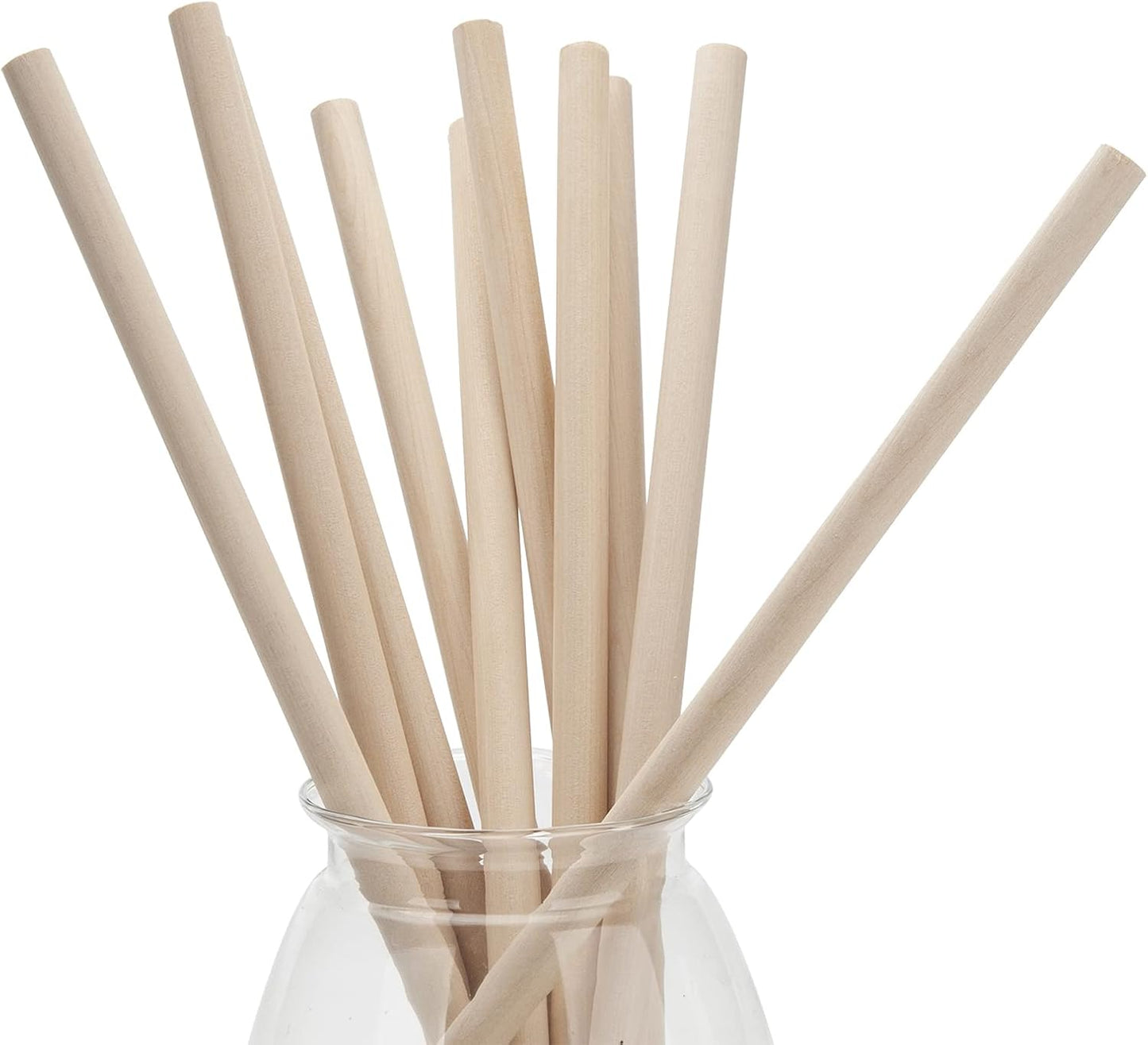 Wooden Dowels Round Wood Dowel Rods 3/8 x 15 Inch, 20PCS Macrame Dowel Wooden Sticks for Crafts, Unfinished Hardwood Sticks for Arts and DIYers, Crafting, Tiered Cake Support and Wedding Ribbon Wands