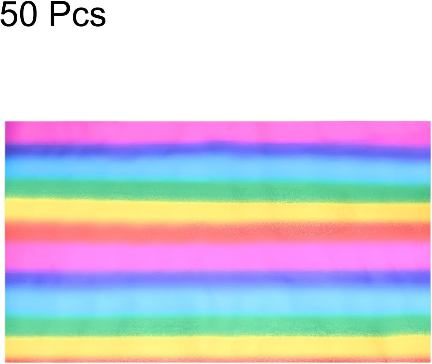 MECCANIXITY 50 Sheets Multicolor Heat Reactive Foil Transfer Paper, 20x29cm, PET, Rectangular, Glossy, Crafts