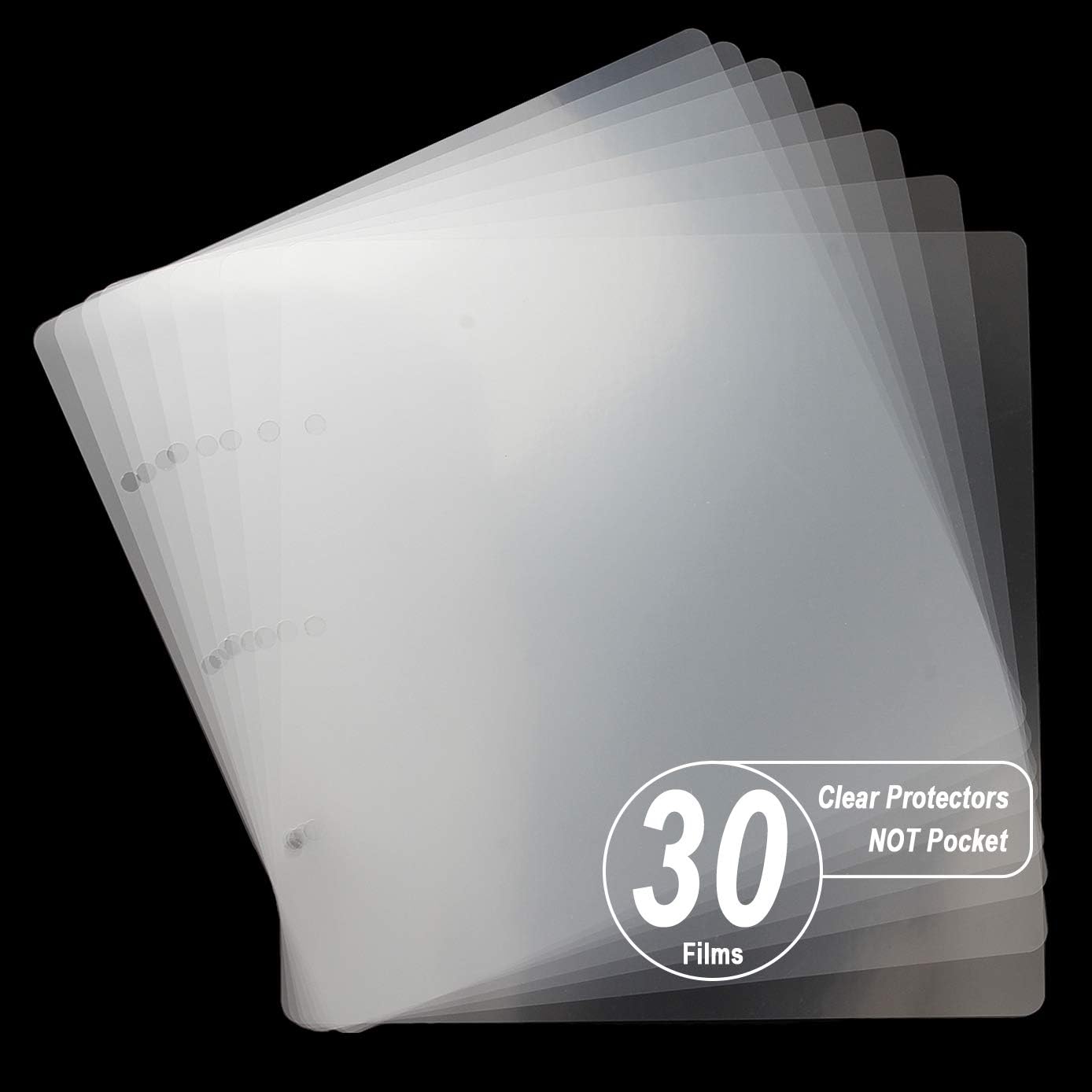 30 Sheets 9.84 x 10.24" Clear Insert Page Protectors Film - Exclusive Customized (NOT Pocket Non-adhesive) Acid Free Flexible Photo Sheet Divider, ONLY match ADVcer 10x10 Photo Album Scrapbooks