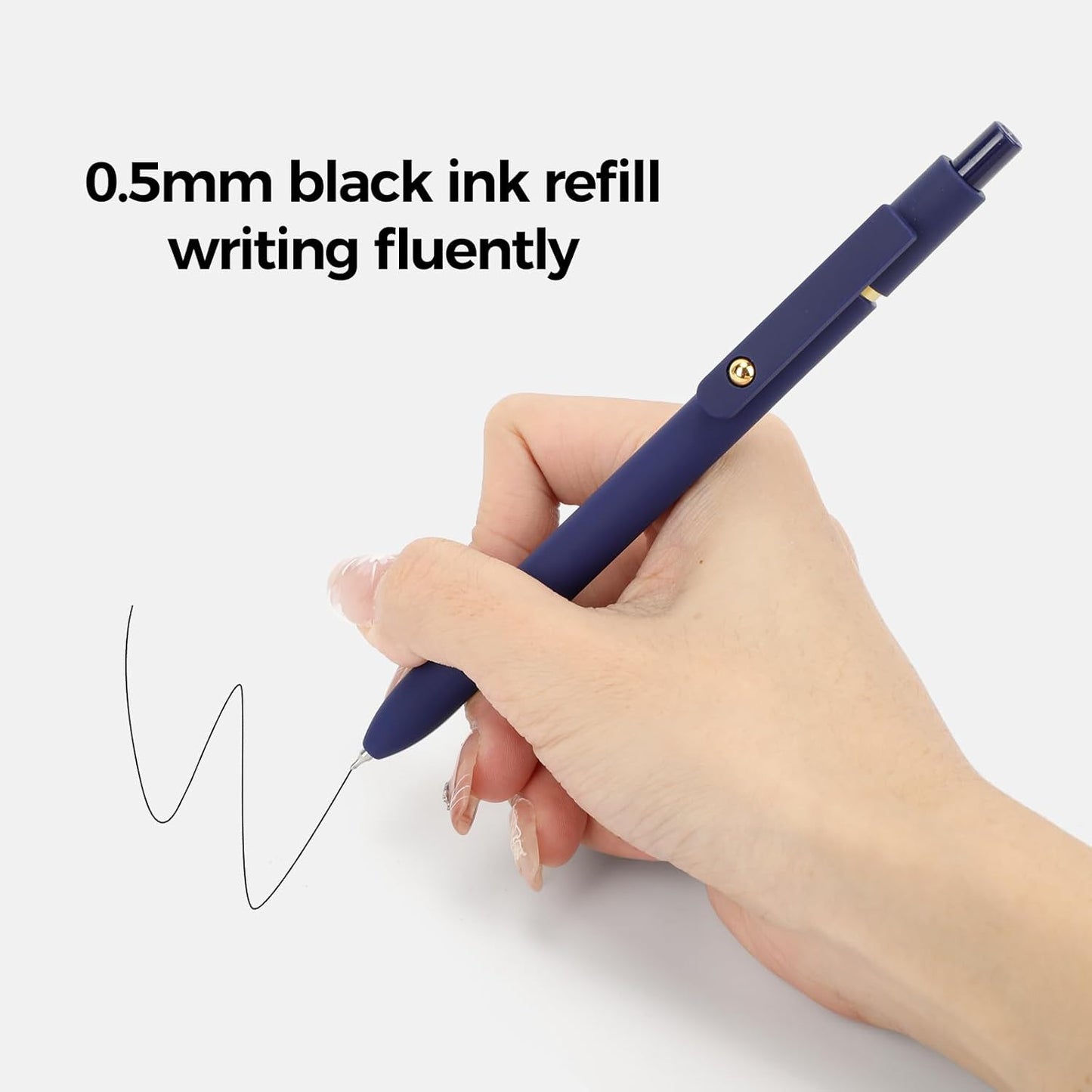 Ddaowanx Gel Pens, 24 Pcs 0.5mm Quick Dry Black Ink Pens Fine Point Smooth Writing Pens, Cute Office School Supplies Gifts for Women (24 Pcs Vintage-Black Ink)