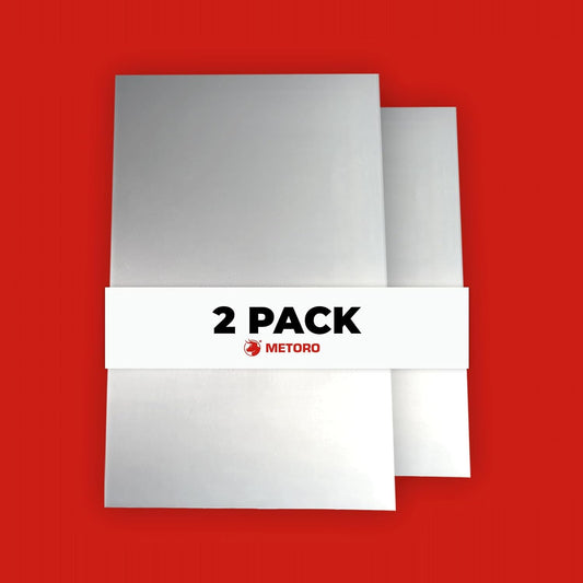 Metoro 2 Pack .250 x 12 x 8 Aluminum Sheet Plate - Grade 5052 | Durable & Versatile Metal for DIY, Industrial, Signage, Prototyping | Corrosion-Resistant, Weldable, and Strong (2, 1/4" x 12" x 8")