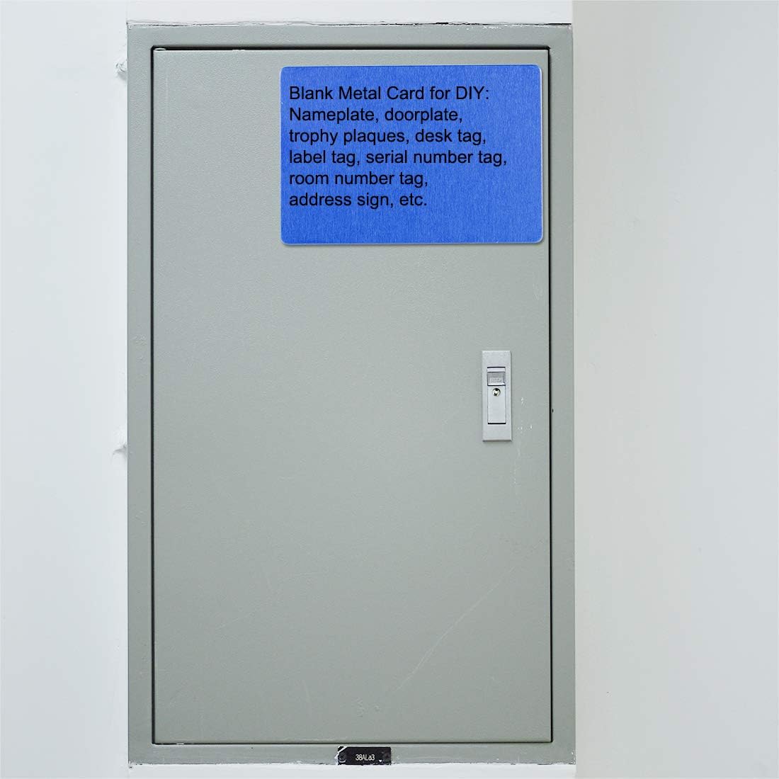 uxcell Blank Metal Card 88x53x0.8mm Anodized Aluminum Plate for DIY Laser Printing Engraving Blue 5 Pcs