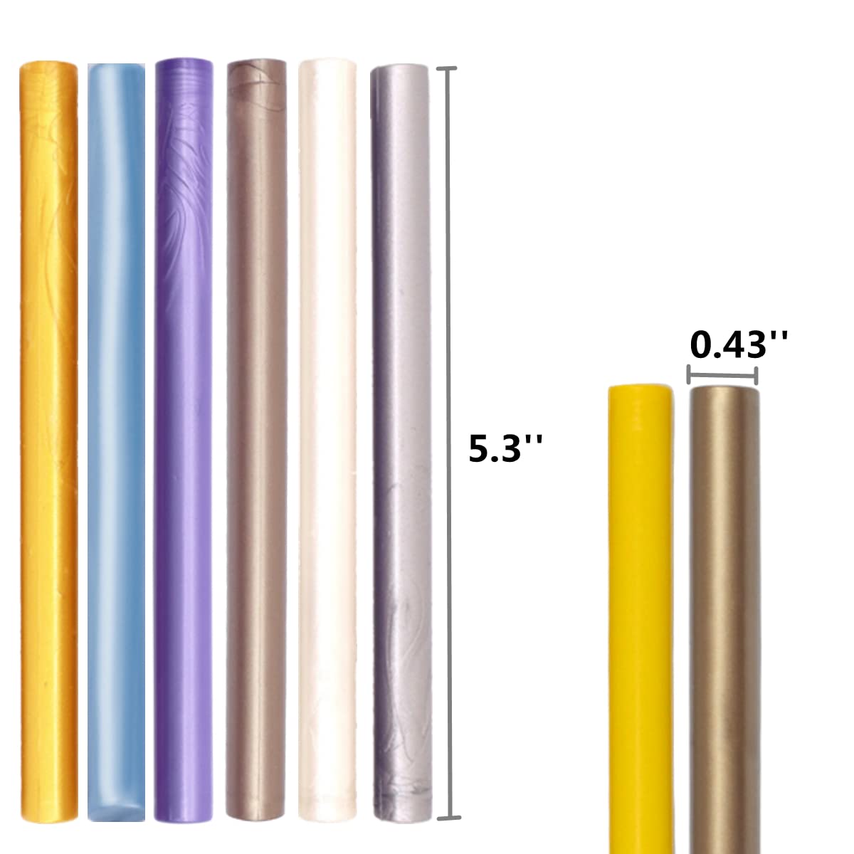 Pearl Purple Wax Sealing Sticks - 10pcs for Glue Gun and Seal Stamp, Melting Wax for 0.43'' Glue Gun