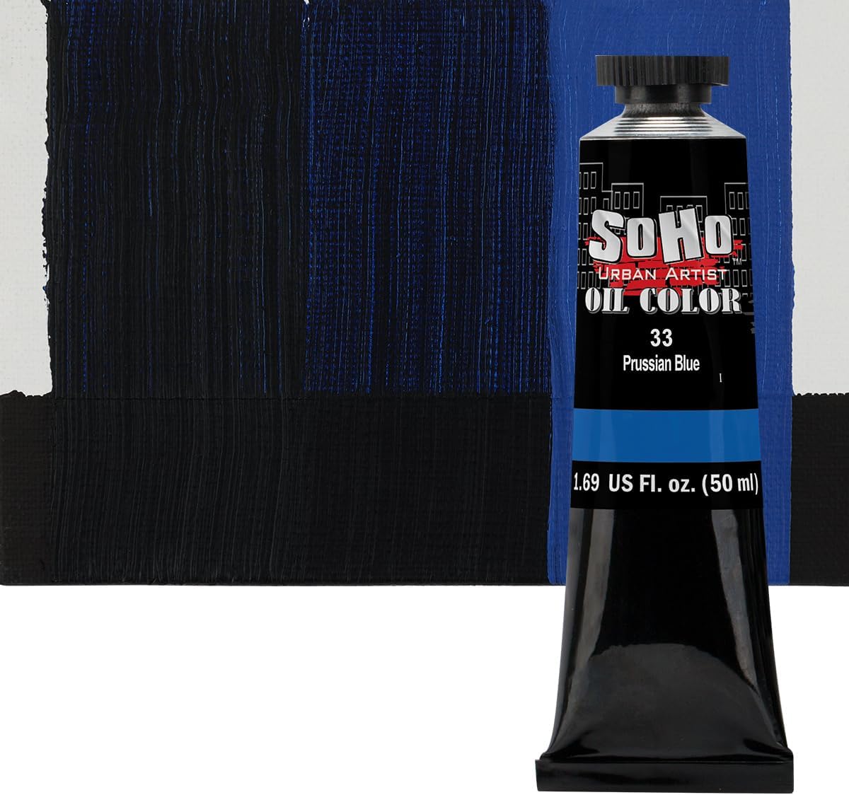 Soho Urban Artist Oil Paint - Prussian Blue, 50 ml Tube - Best Valued Oil Colors for Painting, Excellent Pigment Load