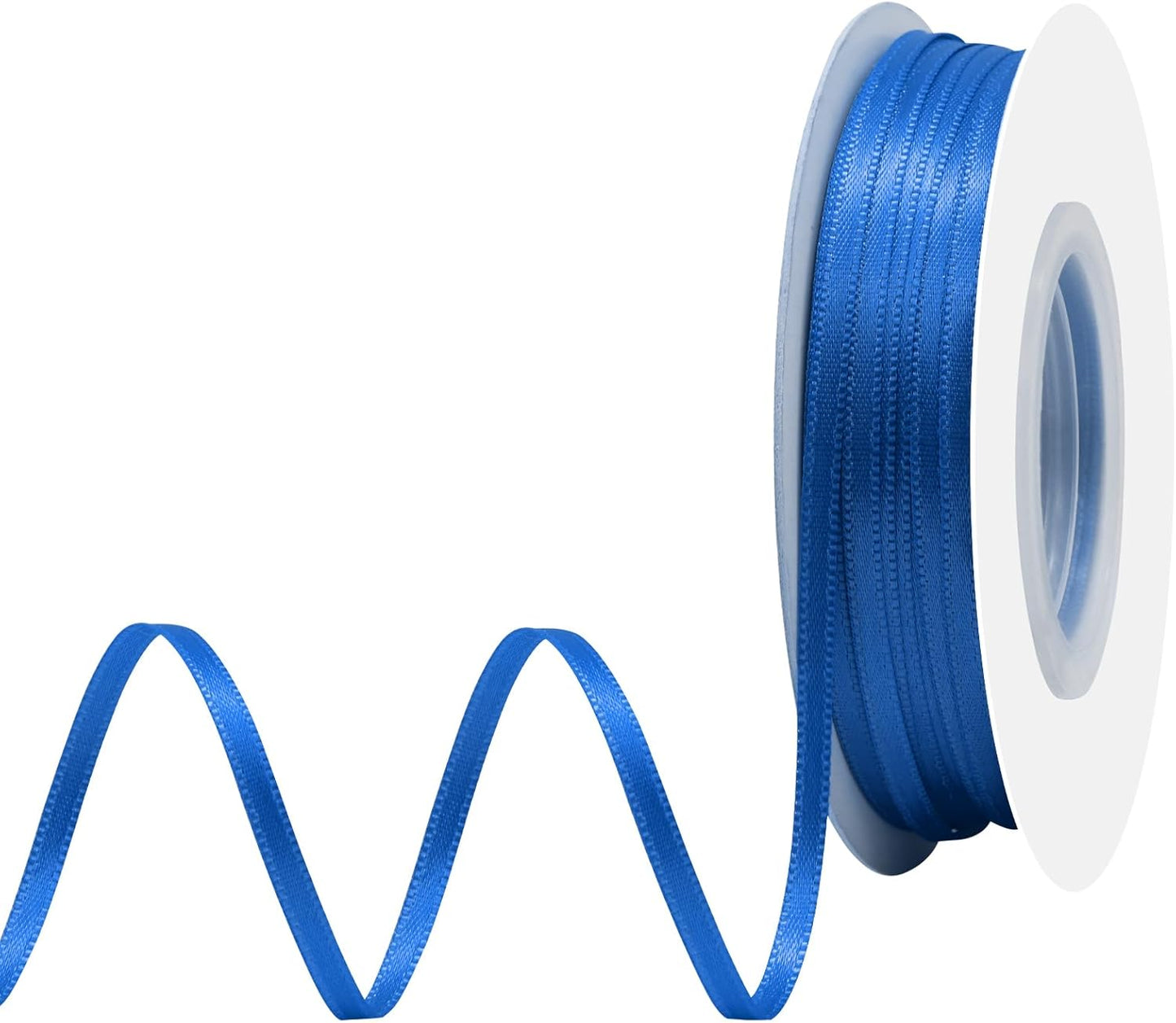 Royal Blue Satin Ribbon 1/8" X 50 Yards Solid Color Double Faced Ribbons Perfect for Crafts Wedding Decor Bow Making Arts Sewing and More