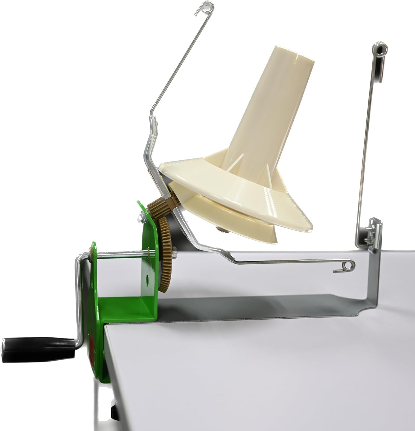 18oz Large Capacity Yarn Ball Winder, Hand Operated Yarn Baller, Bulk Yarn Cake Holder Spinner for Fiber Wool String Ball Crocheting Weaving, Tabletop Dual Rocker Arm Strong Clamp