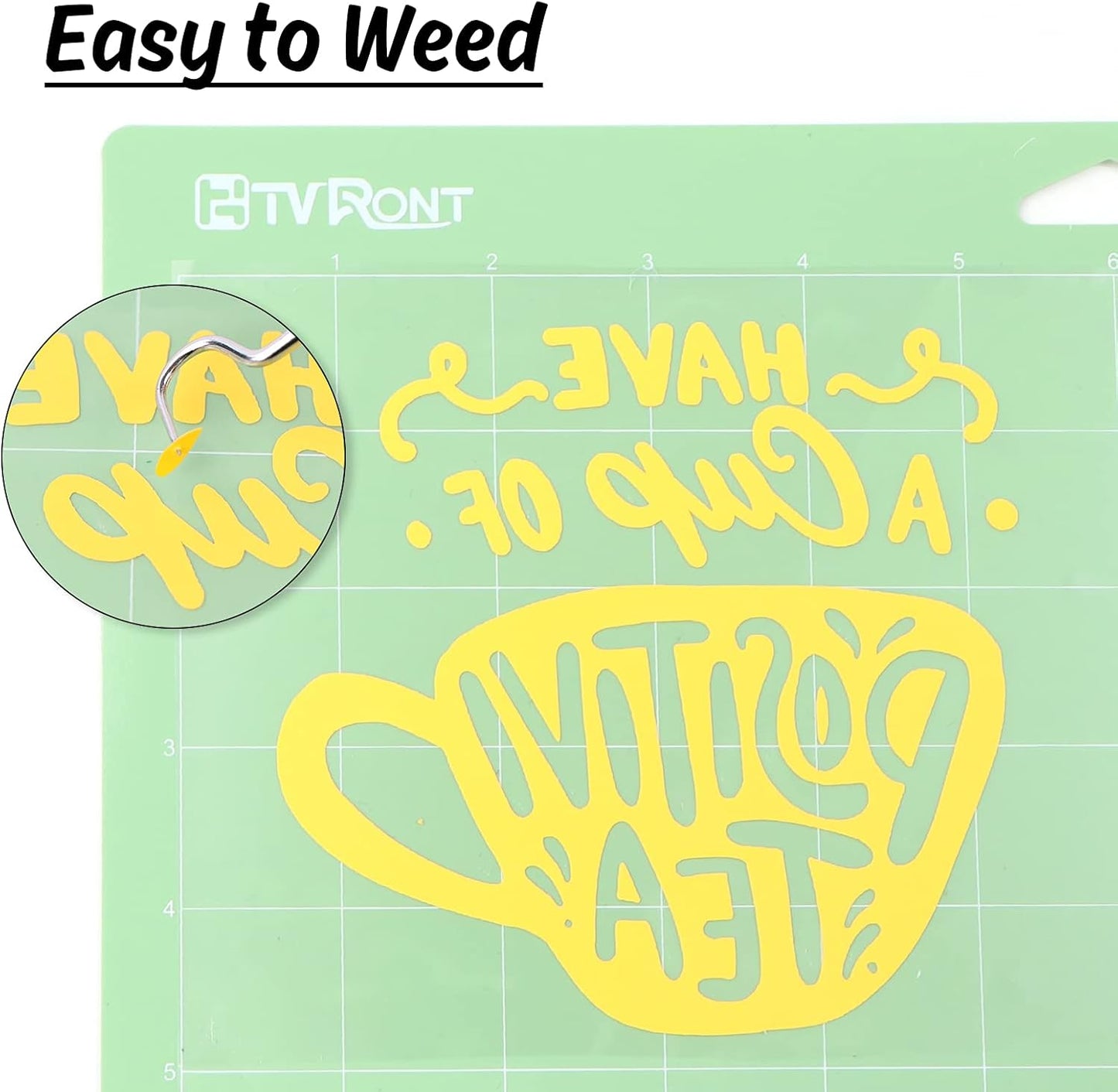 HTVRONT Yellow 12" x 5ft HTV Vinyl Rolls - Easy Cut & Weed Heat Transfer Vinyl for Shirts, Iron on Vinyl for All Cutter Machines