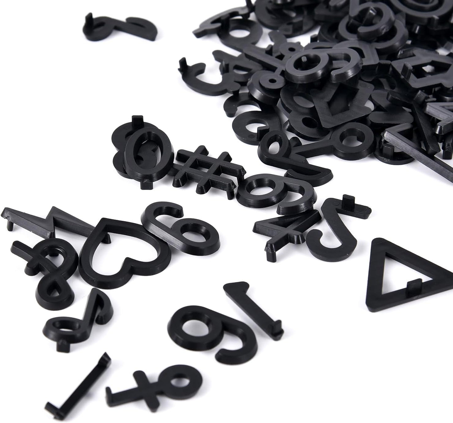 Felt Letter Board Letters,PRE-Cut Characters with Sorting Tray,Felt Board Letters (1 Inch Plus Black)