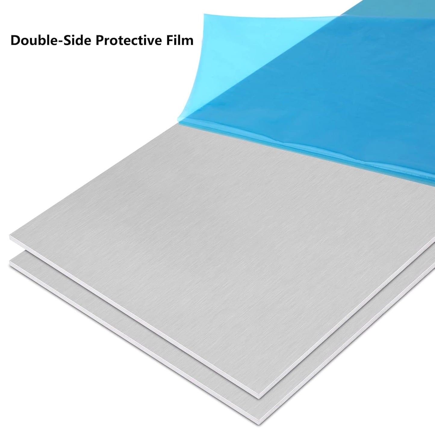 4Pack 5052 H32 Thin Aluminum Sheet Metal 6 x 12 x 0.012 (12Mil) Aluminum Plate Covered with Protective Film, Rectangle 0.3MM Thin Aluminum Metal Plate for Crafting, DIY, Handcraft, Backsplashes