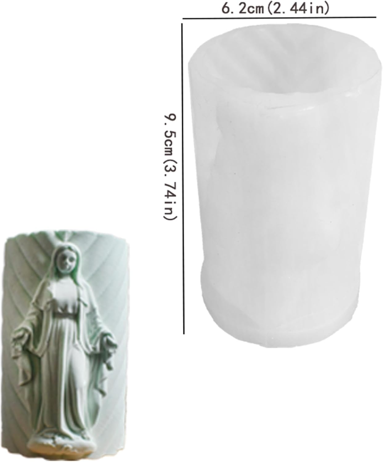 Religion Cylinder Nativity Jesus Angel Soap Resin Casting 3D Nativity Scene Candle Making Molds
