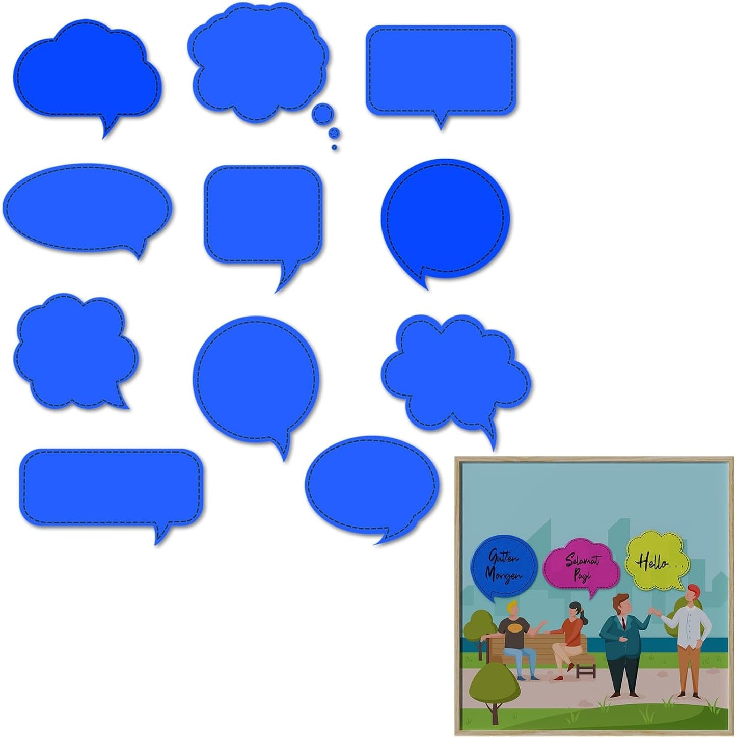 YKW 11PCS Multi-Shape Speech Bubble Chat Cutting Dies, DIY Paper Craft Cutting Dies for Scrapbooking Card Making Journal Decoration and Paper Art Perfect for Craft Enthusiasts and Kids Metal Die Cuts