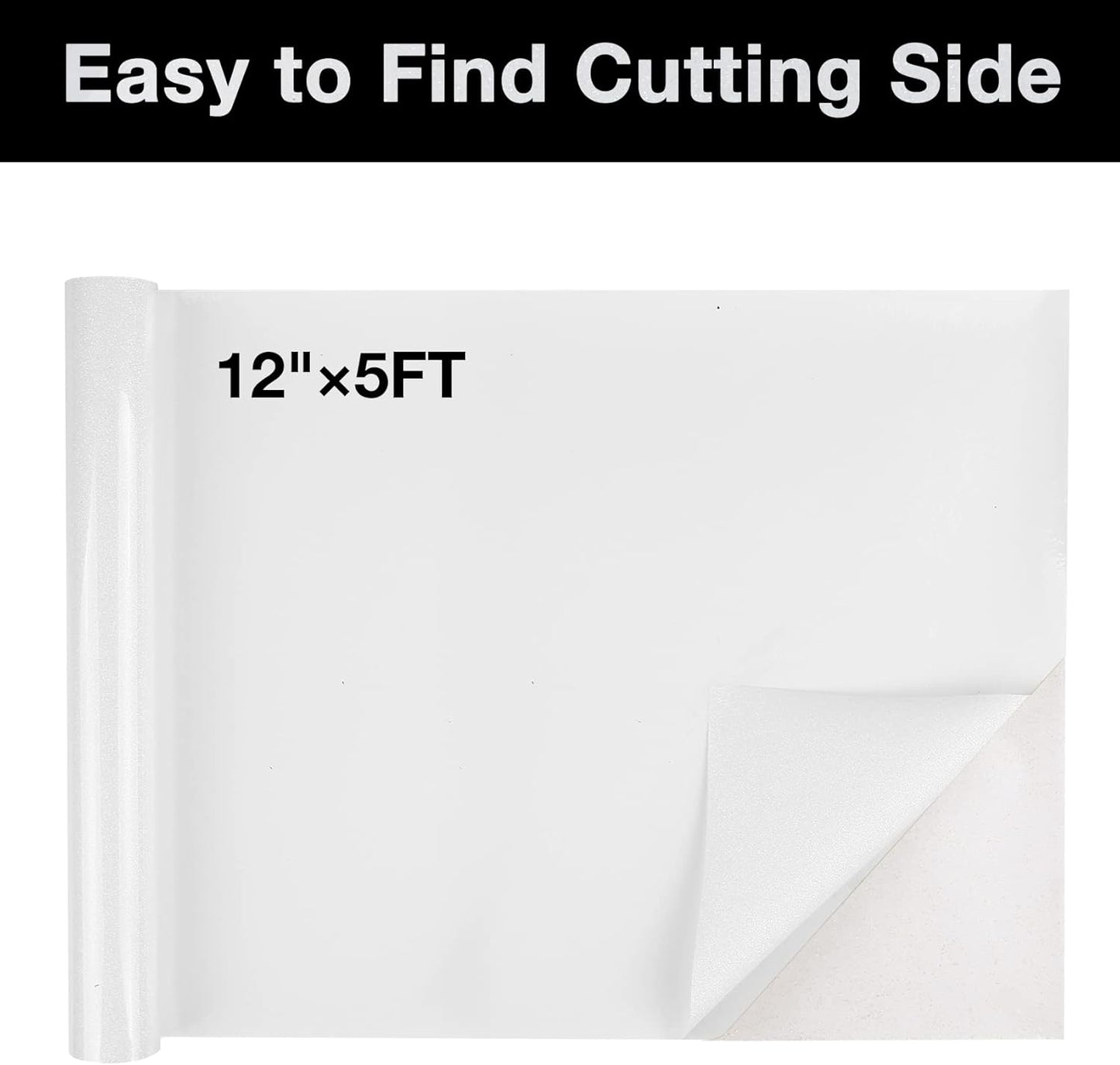 TORC White Glitter HTV Heat Transfer Vinyl Rolls Iron on Vinyl for T Shirts Crafts Total 12 inch x 10 ft