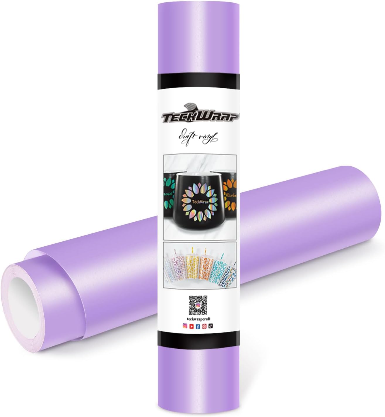 TECKWRAP Permanent Adhesive Vinyl 12" x 10ft, Matte Lavender Purple