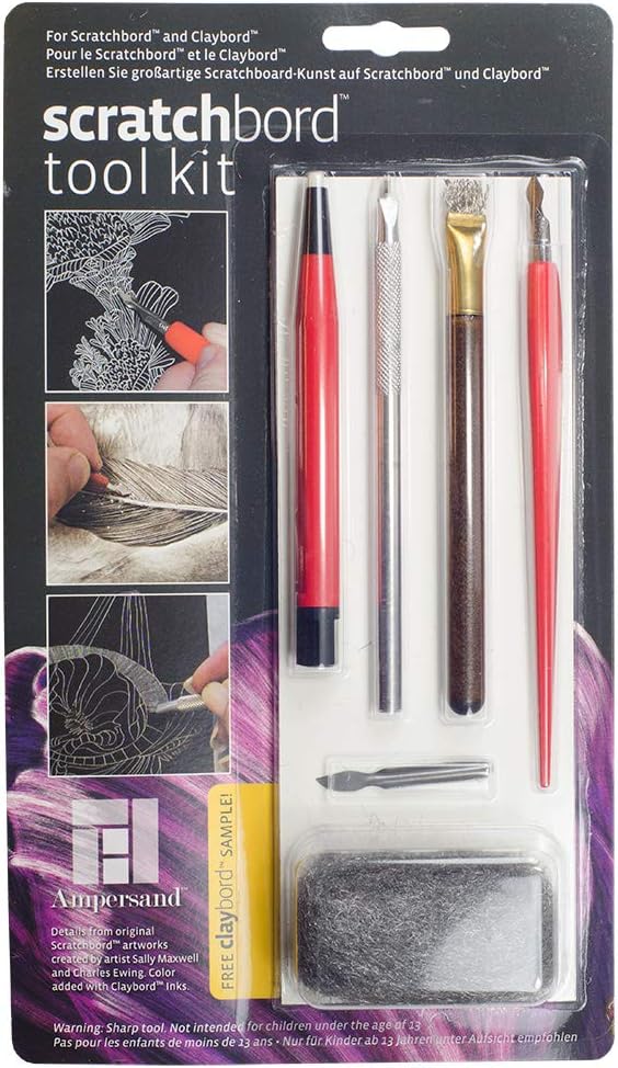 Ampersand Art Supply Scratchbord Artist Tool Kit for Painting & Drawing