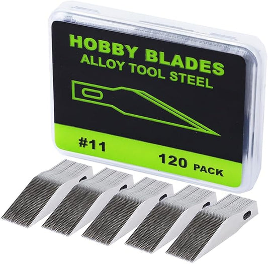 Headley Tools #11 Hobby Knife Blades(Pack of 120),Art Blades Cutting Tool with Storage Case for Craft, Hobby, Scrapbooking, Stencil