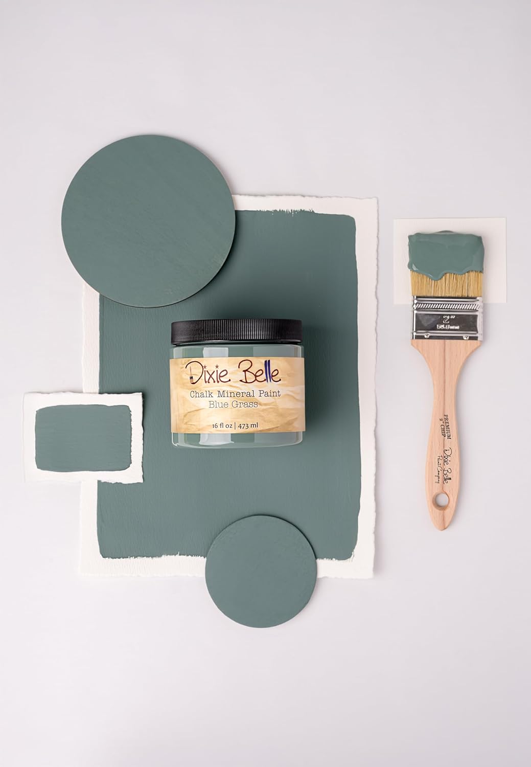 Dixie Belle Paint Company Chalk Finish Furniture Paint – Blue Grass (1 Gallon / 128oz) – Matte Chic Chalk Mineral DIY Furniture Paint