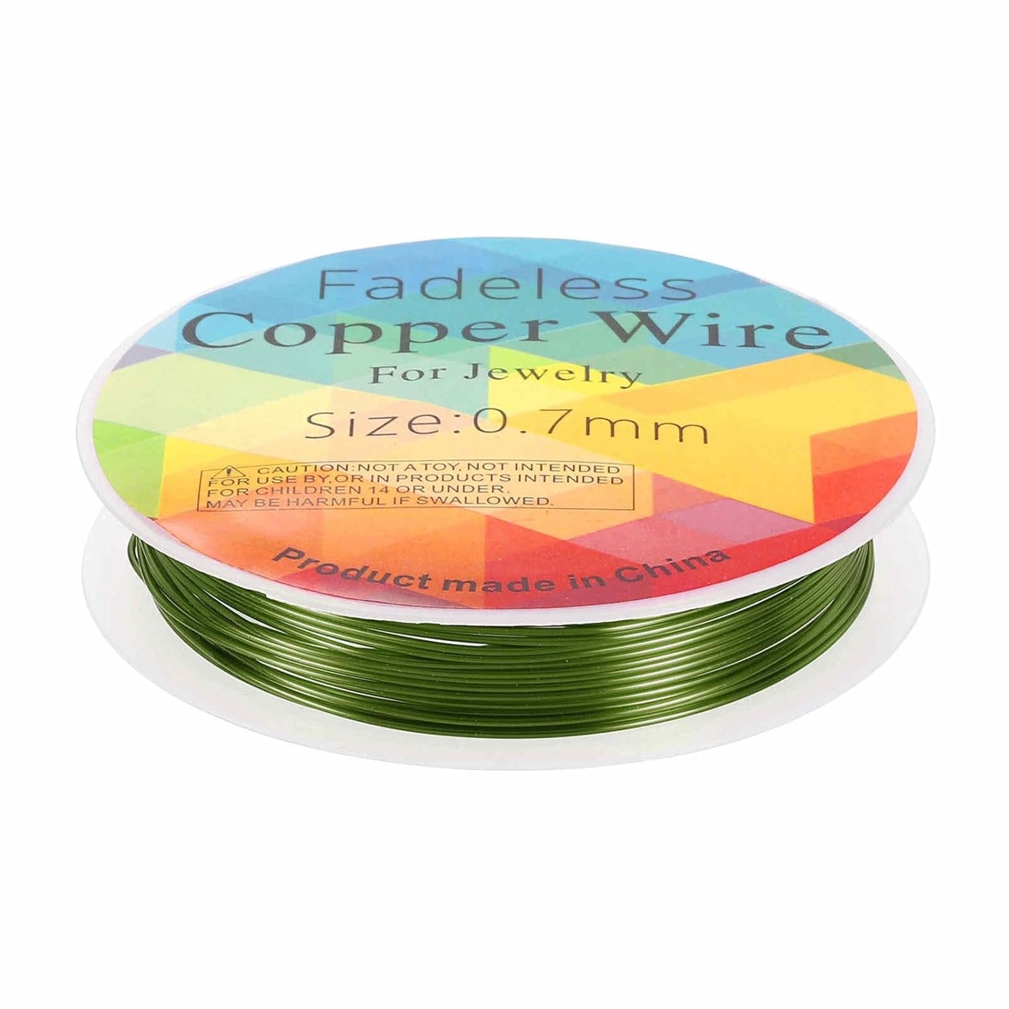 HARFINGTON 10ft Jewelry Wire, 22 Gauge (0.7mm) Brass Craft Soft Metal Tarnish Resistant Copper Beading Wire for Jewelry Making Supplies Crafting, Green