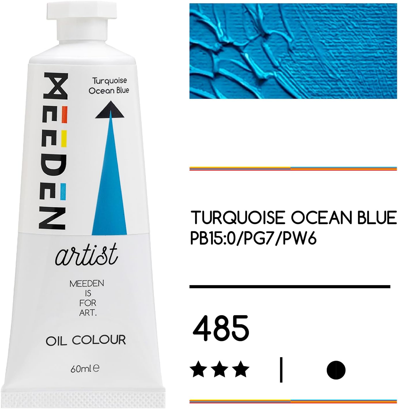 MEEDEN Artist Grade Oil Paint: Turquoise Ocean Blue - 60ml/2oz Tube - Professional Art Paints for Canvas Painting