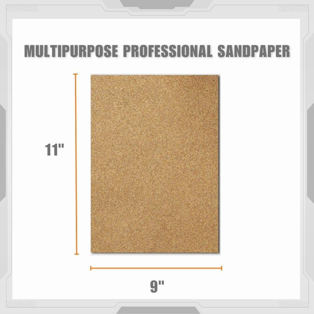 Multipurpose Sanding Sheets Assorted Grits: (25) 80, (25) 12, and (25) 220. 75PK..