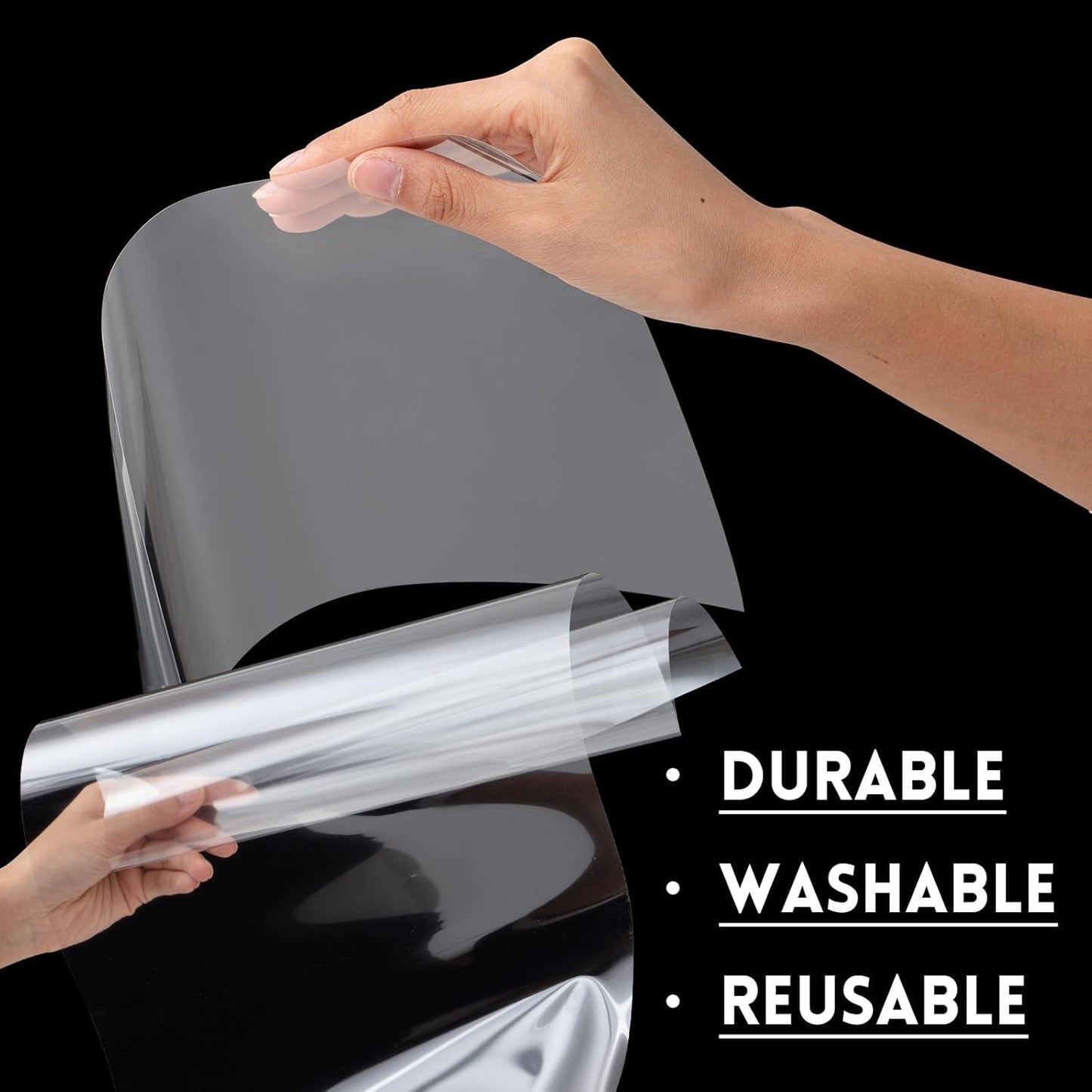 Frienda 12 Inches x 80 ft 6 Mil Rolls Blank Stencil Sheets Acetate Sheets Clear Template Material Reusable Acetate Rolls for Crafts Stencil Vinyl for Cutting Machines(Clear)